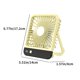 thumbnail image 3 of Ventilador portátil recargable USB - Ventilador de sobremesa silencioso con un flujo de aire fuerte, diseño plegable, blanco/amarillo, 6,29", 3 of 8