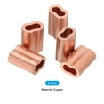thumbnail image 3 of Unique Bargains 1/4" / 6mm Wire Rope Loop Sleeve, 5 Pack Copper Double Ferrule Duplex Crimping Loop Sleeve, Golden, 3 of 5