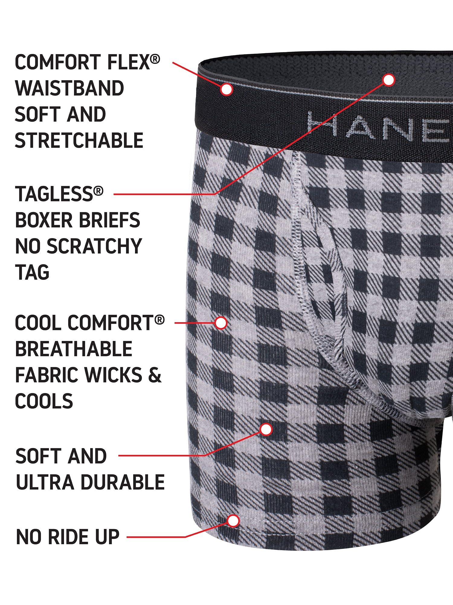 Hanes Boys' Comfort Flex Boxer Briefs 5 Pack, Sizes S-XL - Walmart