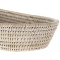 thumbnail image 3 of Kouboo La Jolla Rattan Bread Basket,Containers For Table Woven Fruit Basket, Oval Food Baskets, Restaurant, Large, White Wash, 3 of 8