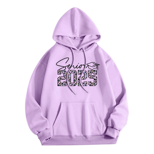 WEAIXIMIUNG Sweatshirts à Col Rond pour Femmes Bleu Marine Sweat à Capuche Décontracté pour Femmes avec Poche Saison Senior 2025