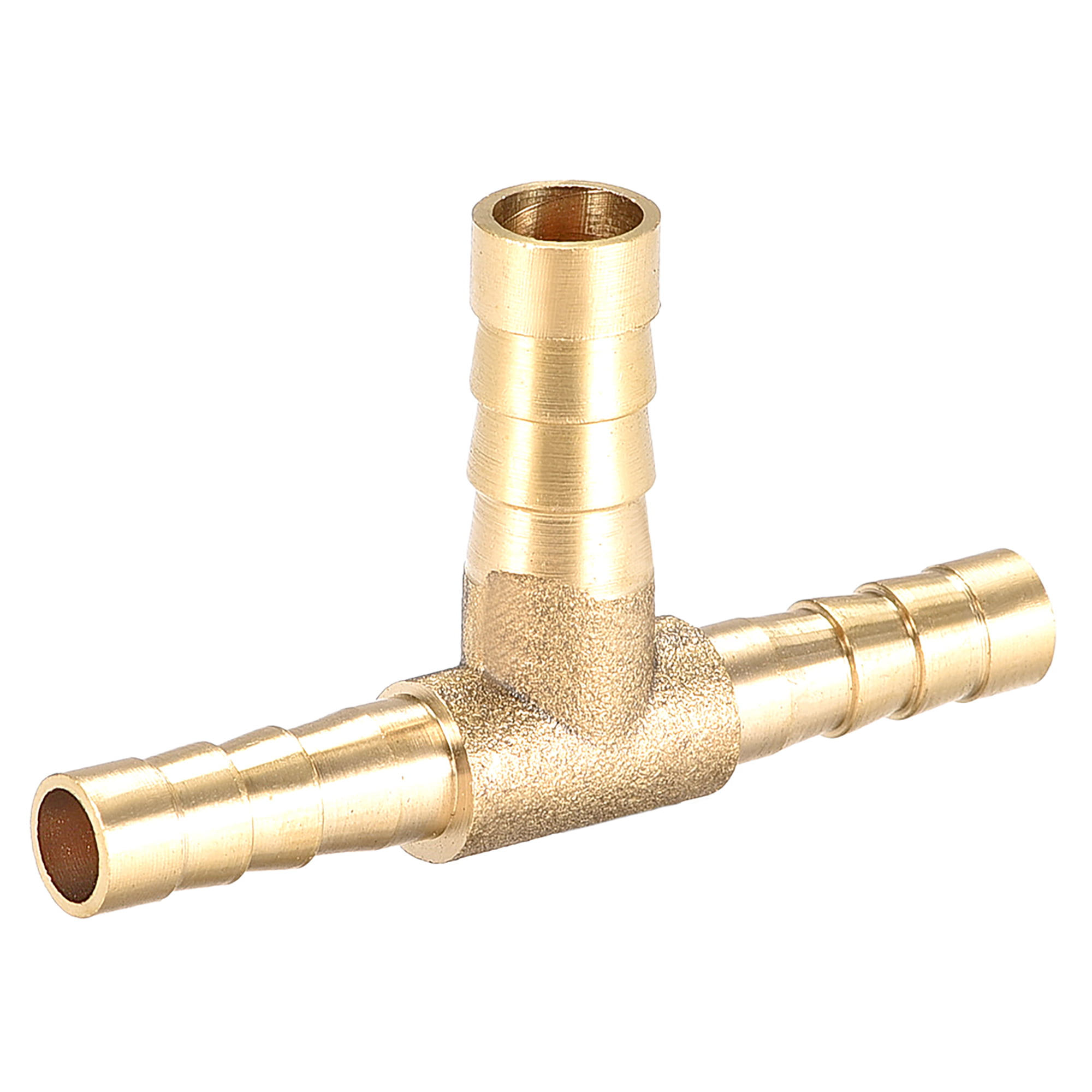 Brass TEE 3 way Hose Joiner Barbed Connector Air Fuel Water Pipe Tubing T 