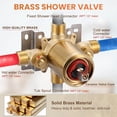 thumbnail image 6 of Wowow Single Handle 5-Spray Shower Faucet 1.8 GPM with Pressure Balance in Gold, 6 of 8