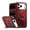 Red, variant on Allytechgroup for iPhone 17 Back Cover Case with 360° Rotatable Ring Stand, Lightweight Shock-Absorbent Magnetic Lock Military Protection Shockproof Bumper for iPhone 17, Black