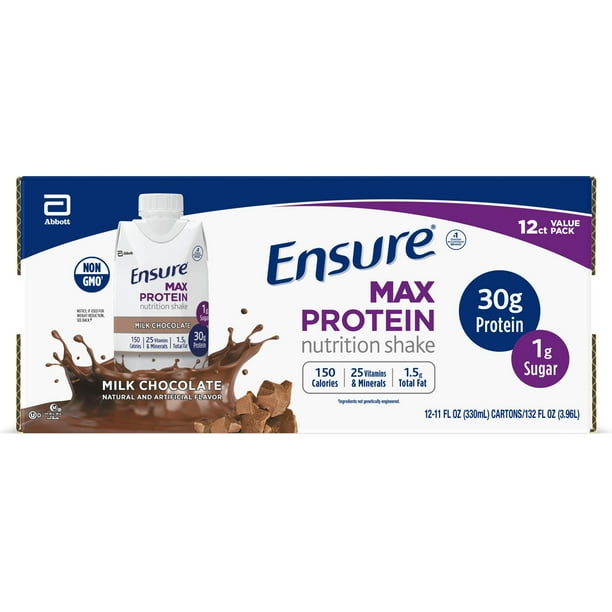 Ensure Max Protein Nutritional Drink 11 Fl Oz 12 Count Walmart Com