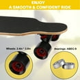 thumbnail image 5 of Longboard Skateboard Complete - 31 Inch Pro Small Longboard for Hybrid, Freestyle, Carving, Cruising and Downhill with All-in-one T-Tool, 5 of 7