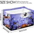 thumbnail image 3 of FREEAMG Halloween Pumpkins and Witch Storage Bin for Toy Storage Basket Dirty Clothes Sundries Office Home Closet Organizer Shelf Cube Box Waterproof Laundry Basket, 1 PCS, 3 of 7