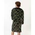 thumbnail image 2 of Nirvana Mens Black Hooded Bathrobe, 2 of 7