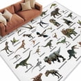 thumbnail image 6 of Funny Dinosaurs Area Rug 5x8 Washable Rug Non Slip Primitive Natural Wild Animals Names Large Area Rug Soft Stainresistant Indoor Floor Carpet for Living Room Bedroom Home Office Dining Room Nursery, 6 of 8
