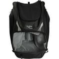thumbnail image 2 of Rawlings Legion Baseball Backpack | Black | Any, 2 of 9