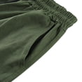 thumbnail image 4 of Blekii Mens Cargo Pants Drawstring Elastic Waist Casual Baggy Pant Streetwear Multi Pockets Army Green, 4 of 8