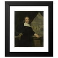 thumbnail image 2 of Michiel Van Musscher 15x17 Black Modern Framed Museum Art Print Titled - Portrait of a Captain or Ship-Owner (1678), 2 of 5