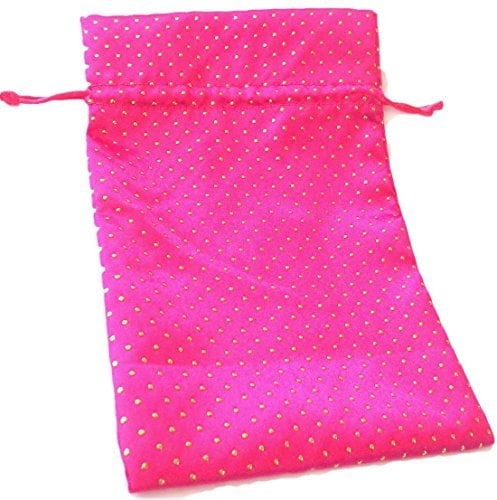 Tarot Bags: Hot Pink Satin and Pearl 6&#39; X 9&#39; - www.lvbagssale.com - www.lvbagssale.com