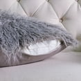 thumbnail image 6 of Home Soft Things Mongolian Faux Fur Throw & Pillow Cover Combo - Grey - 50" x 60"/20" x 20", 6 of 8