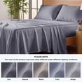 thumbnail image 6 of U by Bedsure 100% Rayon Derived from Bamboo Queen Sheet Sets, Luxury 4 Pieces Deep Pockets Cooling Bed Sheets, Dark Gray, 6 of 8