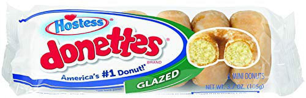 Hostess, Donettes Mini Glazed Donut, Count 10 (3.7 oz) - Cakes & Muffins / Grab Varieties & Flavors