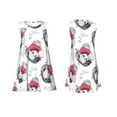 thumbnail image 7 of Zufioo Cute Poodle Dog Print Women's Dress, Round Neck Long Sleeveless Dress, Summer Clothing Suitable for Leisure, Beach, Work, 7 of 7