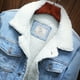 thumbnail image 5 of Chaquetas de Mezclilla Prendas de Vestir Para Hombres Chaqueta de Mezclilla Casual Y Cuello Alto de Terciopelo Abrigo de Chaqueta de Un Solo Pecho Odeerbi  ODB-4, 5 of 5