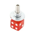 thumbnail image 4 of 2x Motorcycle Bike Plastic Red Dice License Plate Bolt On Screw On Frame Nut, 4 of 6