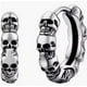 thumbnail image 1 of Pendientes de calavera gótica para hombre, aretes Huggie de acero médico para hombre, joyería perforada en espiral negra Punk JM, 1 of 3