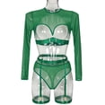 thumbnail image 1 of Ropa interior sexy complicada con correas de malla divididas y perspectiva, 1 of 6
