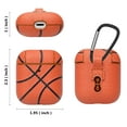 thumbnail image 6 of Apple Airpods Case Skin, Takfox AirPods Accessories Case for Airpods 1 & 2 Portable Protective Anti-Scratch PU Leather Cover Skin for Airpods 1 & AirPods 2 [Front LED Visible] w/ Keychain -Basketball, 6 of 9