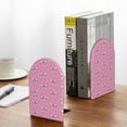 thumbnail image 5 of KLL Beautiful pink bow Print Wood Book Ends for Shelves,1 Pair Wood Bookends Book Holder Stand Decorative, Book Stoppers for Heavy Duty Books CD File Video Games, 5 of 8