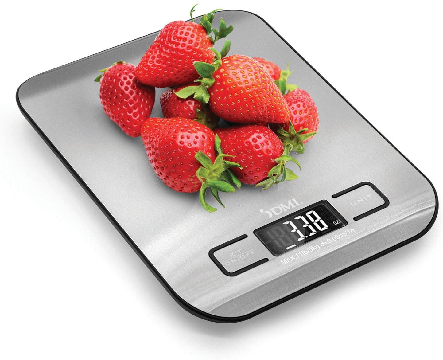DMI Digital Stainless Steel Kitchen Scale 5.7 x 7.3 in, Gray