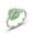 Silver, variant on Temperament Heart Shaped Leaf Ring For Women Gold Plated Jewelry Elegant Accessory Rose Gold Jade Inlay Design