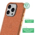 thumbnail image 4 of onn Sparkle Phone Case for iPhone 15 Pro - Orange with Gold Glitter, 4 of 6