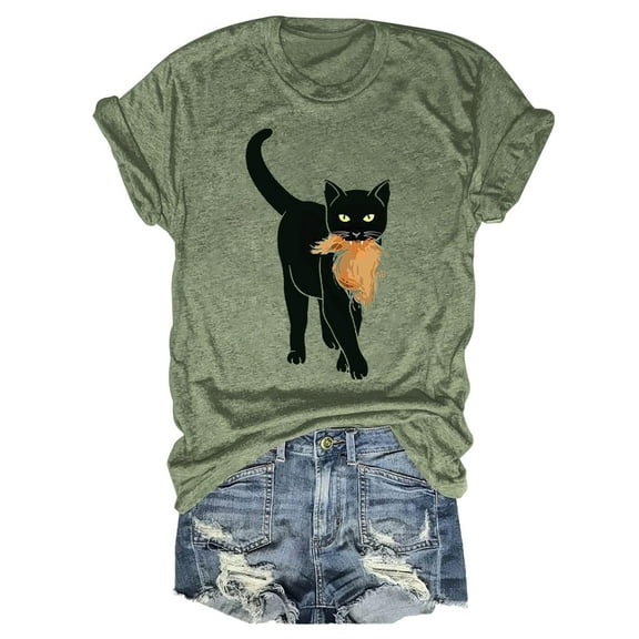 DondPO Women's T-Shirts La T Shirt Tshirt Funny 2024 Election Shirt Shirt La Tshirt Shirts for Women Womens tops Green L