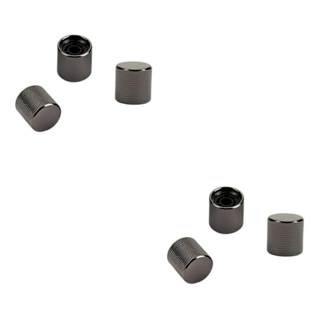 Transemion 3pieces Metal Guitar Knobs For Adjustable Tone Control Anti-slide Fit For Most Style A 2Set