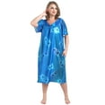 thumbnail image 2 of FEREMO Nightgowns for Women Plus size Short Sleeve House Dress with Pockets, 2 of 5