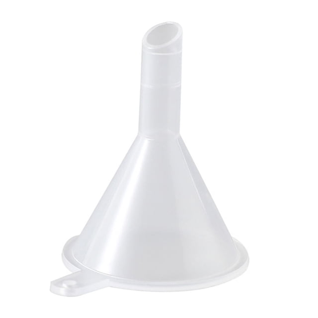 Mini embudo de plástico transparente de boca ancha, multiusos, apto para lavavajillas, pequeño embudo para botella de laboratorio, Perfume, especias en polvo