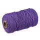 thumbnail image 1 of Algodón Cuerda 3 Hilos Torcido Trenzado Cuerda Cordón, Oscuro Púrpura 100m/109 Yardas 5mm Diámetro para Pared Colgar, Plantas Colgar, Tejer, Macramé Anudar, 1 of 7