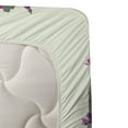 thumbnail image 3 of Ambesonne Summer Fitted & Top Sheet Set with Sham, Flowers Blooming Garden, Purple Green, 3 of 4