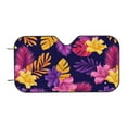 thumbnail image 4 of Uemuo Purple Flower Pattern Accordion Car Windshield Sun Shade, Foldable Reflective Sun Visor for Car, Reflector Windshield Sunshade-Medium, 4 of 7