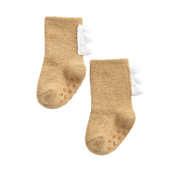 fatyb Toddler Baby Non Slip Socks Fuzzy Warm Mid-Calf Socks for Kids Boys Girls Comfy Thermal Crew Socks