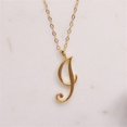 thumbnail image 1 of Petit Collier Alphabet Cursif 26 Lettres A-Z Logo Tag Symbole Pendentif Chaîne Clavicule, 1 of 5