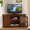 thumbnail image 4 of Leick Furniture Meuble Télé d'Angle de 46 Pouces en Fini Chêne Bruni, 4 of 6