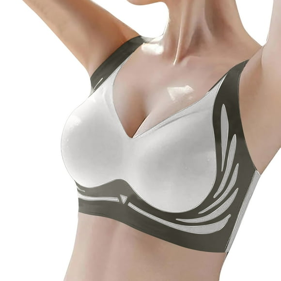 TSADFHJI Women's Wireless Bra with Seamless Smooth Comfort Wirefree T Shirt Bra Women Bras Crotchless Bras for Women Set Cute Bras for Women Plus Size Blue with Matching Robe Mint Green XXL