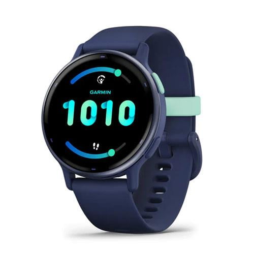 Garmin v������voactive 5 - Navy - smart watch with band - silicone - wrist size: 4.92 in - 7.48 in - display 1.2" - 4 GB - Bluetooth, Wi-Fi, ANT+ - 0.92 oz
