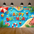 thumbnail image 4 of Colorful Theme Banner Inflatable Flamingo Pool Party Backdrop Polyester Material for Birthday Celebration Summer Event Kids Party, 4 of 8