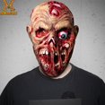 thumbnail image 1 of Mouzu-Máscara de látex para adultos, mascarilla de Terror de Zombie para fiesta de Halloween, Cosplay sangriento y horrible Fivean unisex, 1 of 1