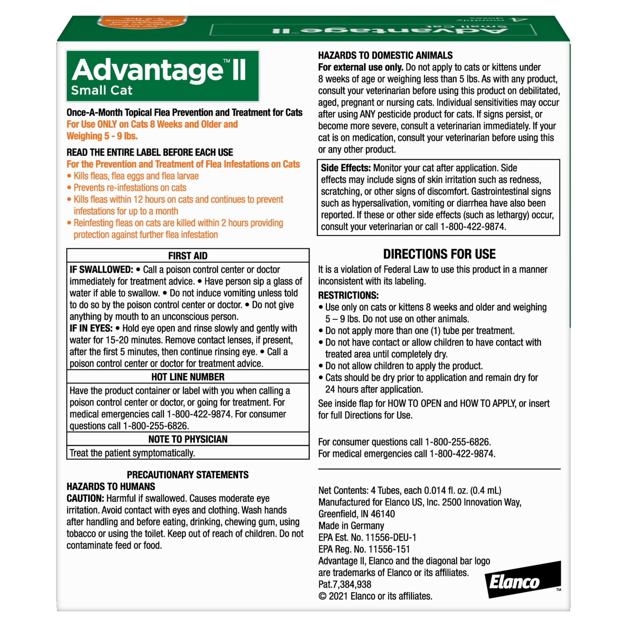 Advantage 2 for cats cheap walmart