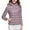 Purple, variant on Women's Puffer Jacket Long Sleeve Hooded Zip Up Quilted Lightweight Down Coat Tops Winter With Pockets
