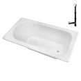 thumbnail image 5 of Streamline N-4220-730-WH 60 in. x 32 in. Acrylic Soaking Drop-In Bathtub in Glossy White, With External Drain in Glossy White, 5 of 12