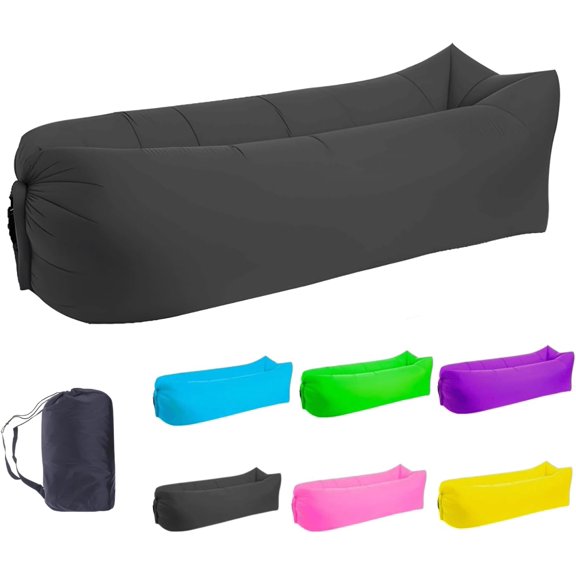 Inflatable Lounger, Air Sofa Hammock, Portable Waterproof Anti Air Leaking Design Camping Chair for Outdoor Traveling Beach Picnics and Music Festivals Camping(Orange)