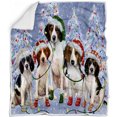 thumbnail image 1 of Christmas Lights and Treeing Walker Coonhound Dogs Blanket - Lightweight Soft, 1 of 3