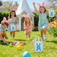 thumbnail image 6 of Yooshoverk Rabbits Bag Easter Small Bag Children'S Easter Tote Bag Gift Snacks Candy Easter Egg Canvas Bag Blue 9.84X9.06 In, 6 of 6